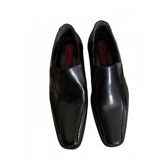 FALL CLEARANCE NEW Men's Stylish Black Leather Slip-On Shoes by Alfani - Picture 1 of 8